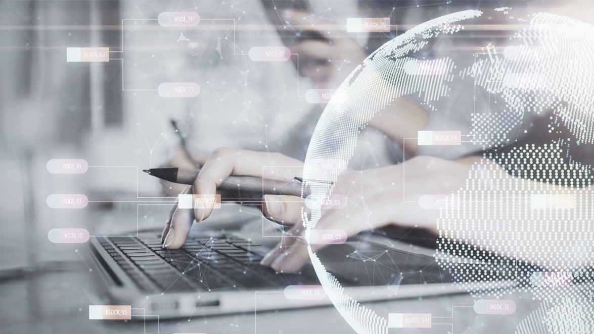 stockphoto composition hands typing on laptop